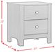Elements International Sami White Youth Nightstand-2