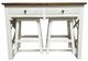 Million Dollar Rustic 3-Piece White Kitchen Island with Stool Set-0