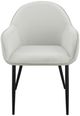 Coaster® Emma 2-Piece Black/Fog Grey Upholstered Dining Arm Chair Set-1