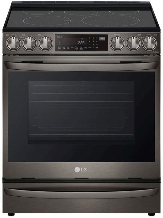 LG 30" PrintProof™ Black Stainless Steel Slide-In Electric Range-0