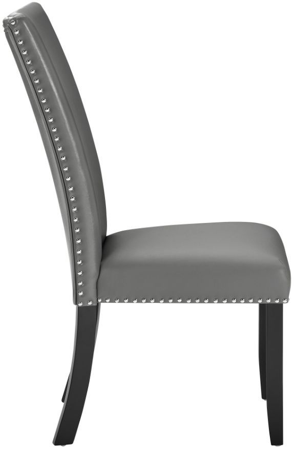 New Classic® Home Furnishings Lyra 2-Piece Gray Upholstered Dining Side Chair-3