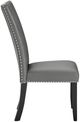 New Classic® Home Furnishings Lyra 2-Piece Gray Upholstered Dining Side Chair-3