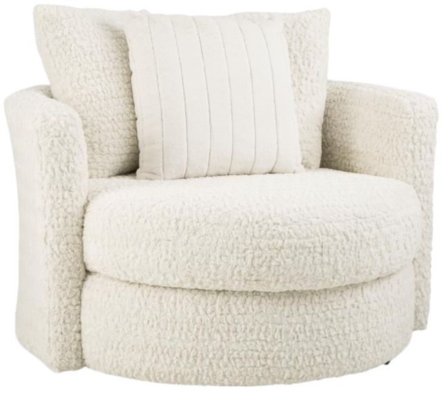 Albany Industries Doodle Ivory Swivel Chair-0