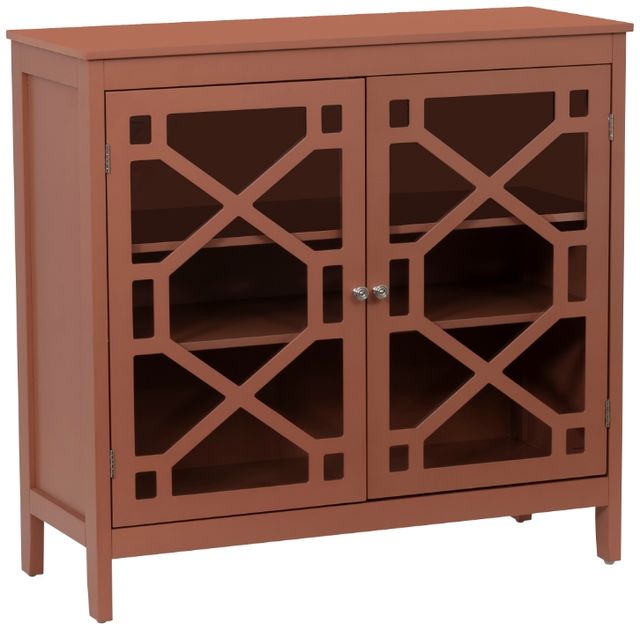 Linon Fetti Terracotta Large Cabinet-0