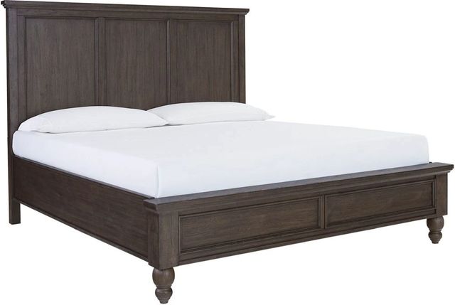 aspenhome® Cambridge Cracked Pepper King Panel Bed-0