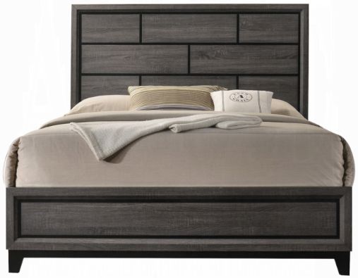 ACME Furniture Valdemar Weathered Gray Eastern King Panel Bed-3