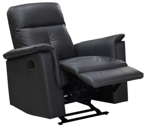 Mazin Furniture Everett Ellesmere Dark Gray Manual Reclining Glider Chair-1