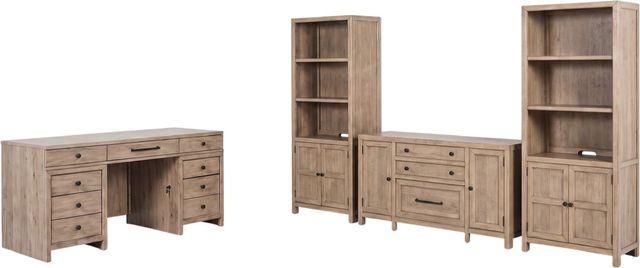 Liberty Furniture Proximity Place 5-Piece Barley Buff Junior Executive Set-0