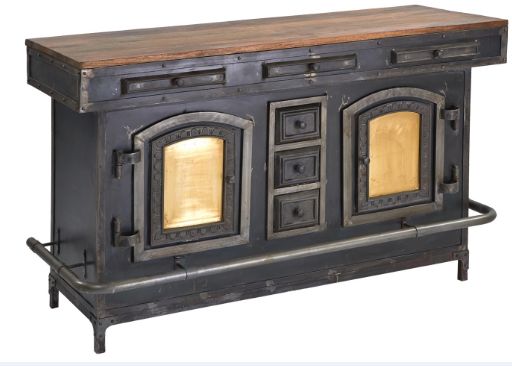 Jaipur Furniture Stelzer Bar Black Cabinet-0