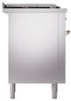 Ilve® Nostalgie II Noblesse 60'' Stainless Steel Pro Style Dual Fuel Range with Copper Trim-2