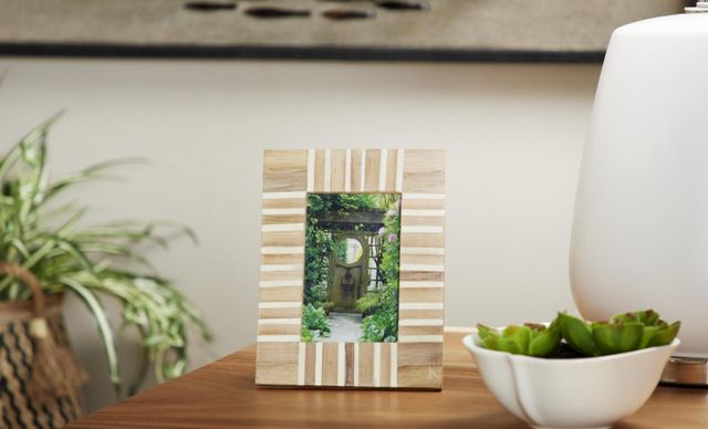 Deco Marche Light Brown Wooden Ornate Photo Frame-1
