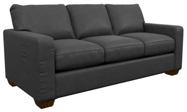 La-Z-Boy® Shiloh Navy Leather Queen Sleeper Sofa-0