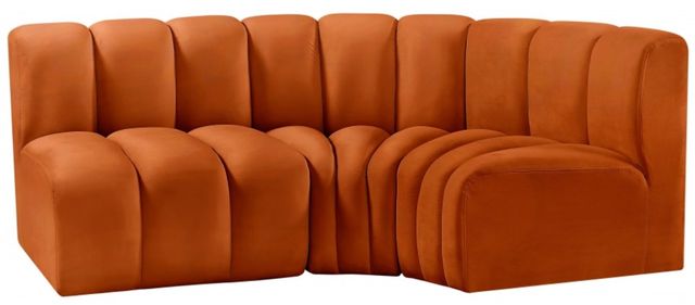 Meridian Furniture Arc 3-Piece Cognac Sectional-1