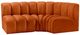 Meridian Furniture Arc 3-Piece Cognac Sectional-1