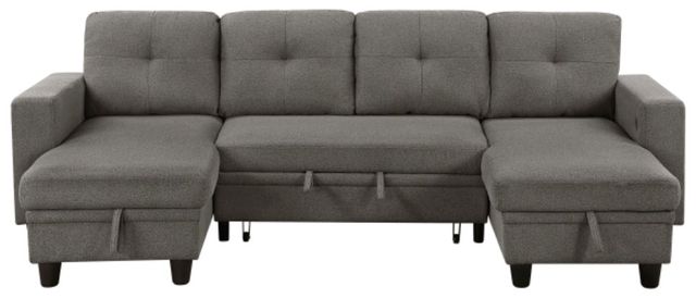 Homelegance® Robinson 4-Piece Gray U-Shape Sectional and Chaise-2