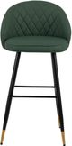 New Classic® Home Furnishings Oliver 4-Piece Green Vegan Leather Bar Stool Set-3