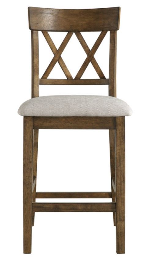 Homelegance® Balin Brown Counter Height Chair-2