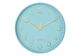 Monarch Specialties Inc. Blue 12" Analog Wall Clock with Gold Numbers-0