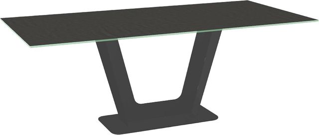 Amisco Customizable Amelia 84" Rectangular Dining Table with 0.5" Starstone on Glass Top-0