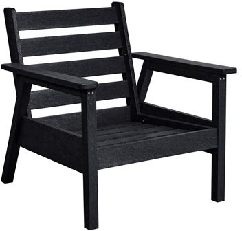 C R Plastics Tofino Black Arm Chair-0
