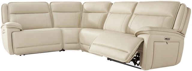 Signature Design by Ashley® Double Deal 4-Piece Almond Power Reclining L-Shape Sectional-0