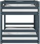 HH2 Home Campbell Navy Twin Floor Bunk Bed with Ladder-2