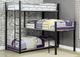 Furniture of America® Aubrey Black/Gray Twin/Twin Triple Bunk Bed-0