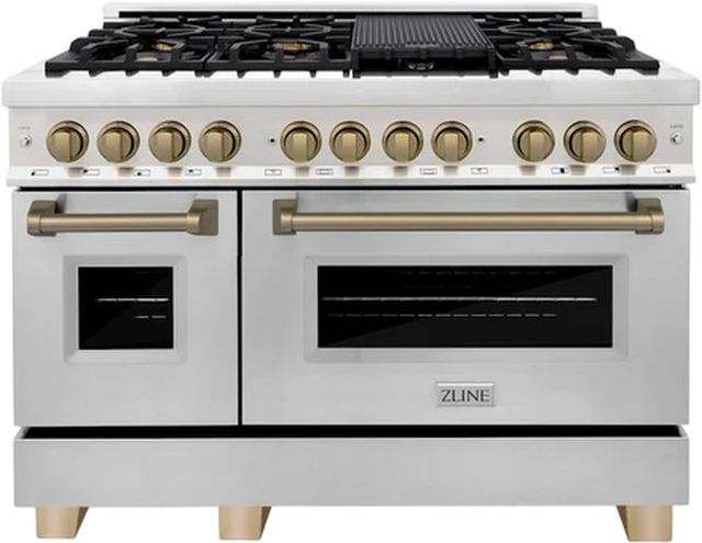 ZLINE Autograph Edition 48" Stainless Steel Pro Style Dual Fuel Range-0