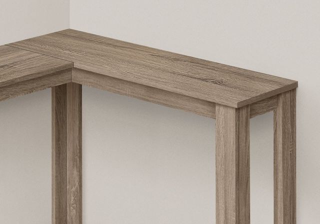 Monarch Specialties Inc. Dark Taupe 36" Corner Console Table-1