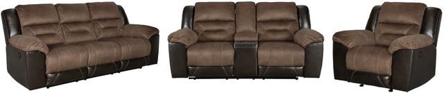 Signature Design by Ashley® Earhart 3-Piece Chestnut Living Room Set with Reclining Sofa-0
