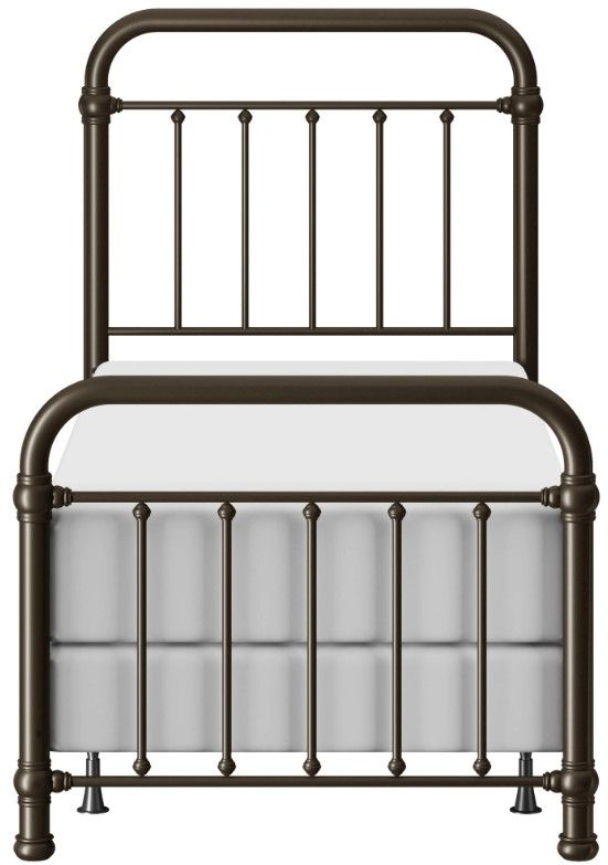 HH2 Home Kirkland Black Twin Metal Rod Bed-1