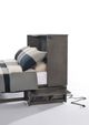 Pacific Parawood Sagebrush Queen Size Folding Wood Murphy Cabinet Bed with Mattress-2