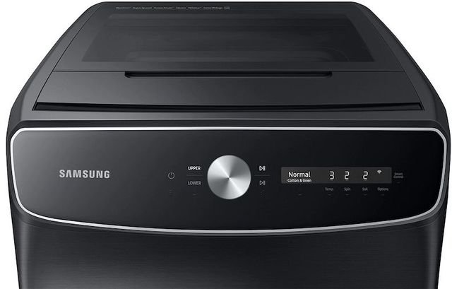 Samsung Brushed Black Front Load Laundry Pair-3