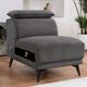Furniture of America® Napanee 3-Piece Gray Right-Arm Facing Sectional and Chaise-4