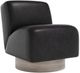 Bernhardt Marley Bernhardt Living Black Leather Swivel Chair-0