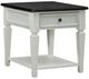Liberty Furniture Allyson Park Charcoal End Table with Wirebrushed White Base-0
