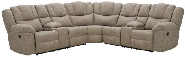 Signature Design by Ashley® Pearce-Pike 3-Piece Birch Manual Reclining Sectional and Double Console-0