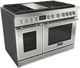Fulgor Milano® Evoque 400 Series 48” Custom Pro Style Dual Fuel Range with Chrome Trim-0