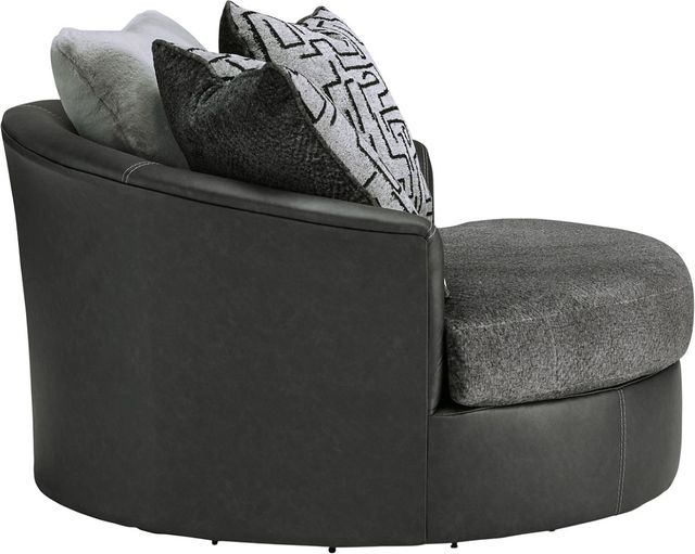 Benchcraft® Brixley Pier Graphite Oversized Swivel Accent Chair-3