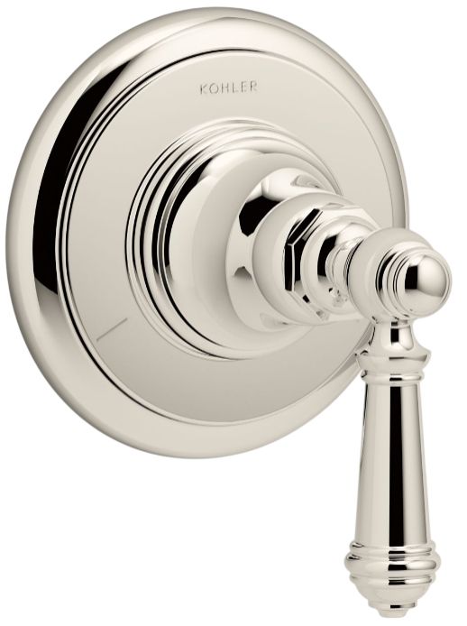 KOHLER® Artifacts® MasterShower® Vibrant Polished Nickel Transfer Valve Trim with Lever Handle-0