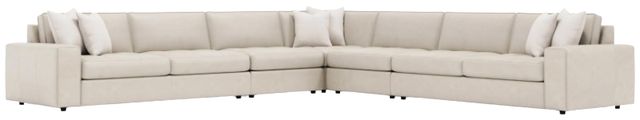 Bernhardt Nest Bernhardt Living 5-Piece Beige Leather L-Shape Facing Sectional-0