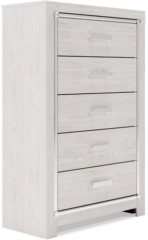Signature Design by Ashley® Altyra 4-Piece White King Bookcase Headboard Bed Set-4