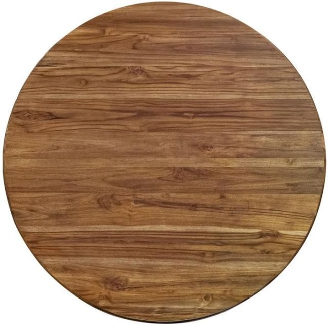 International Furniture Direct Silver Brown Round Dining Table-2