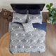 Olliix by INK+IVY Navy Riko Cotton Embroidered Square Pillow-5
