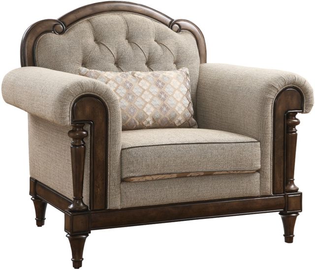 Homelegance® Heath Court Brown Chair-0