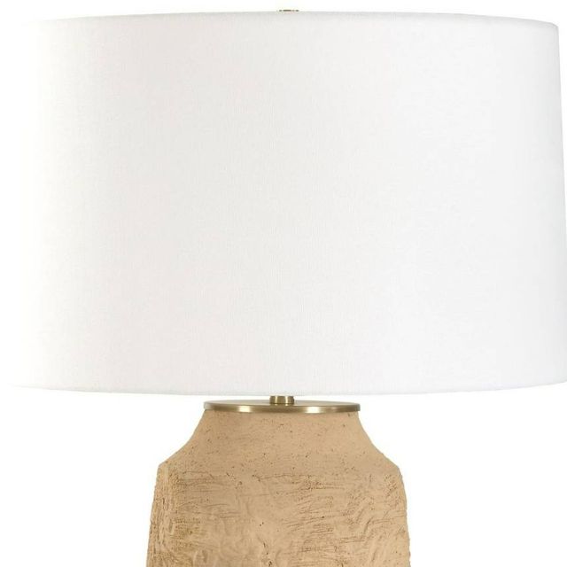 Uttermost® Sandstone Flow Brown Terracotta Table Lamp with Brass Accent-3