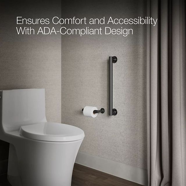 KOHLER® Purist® Matte Black 18" Grab Bar-3