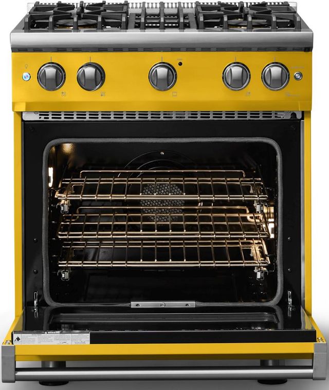 Viking® 5 Series 30" Daffodil Pro Style Gas (LP) Range with Polished Chrome Trim-1
