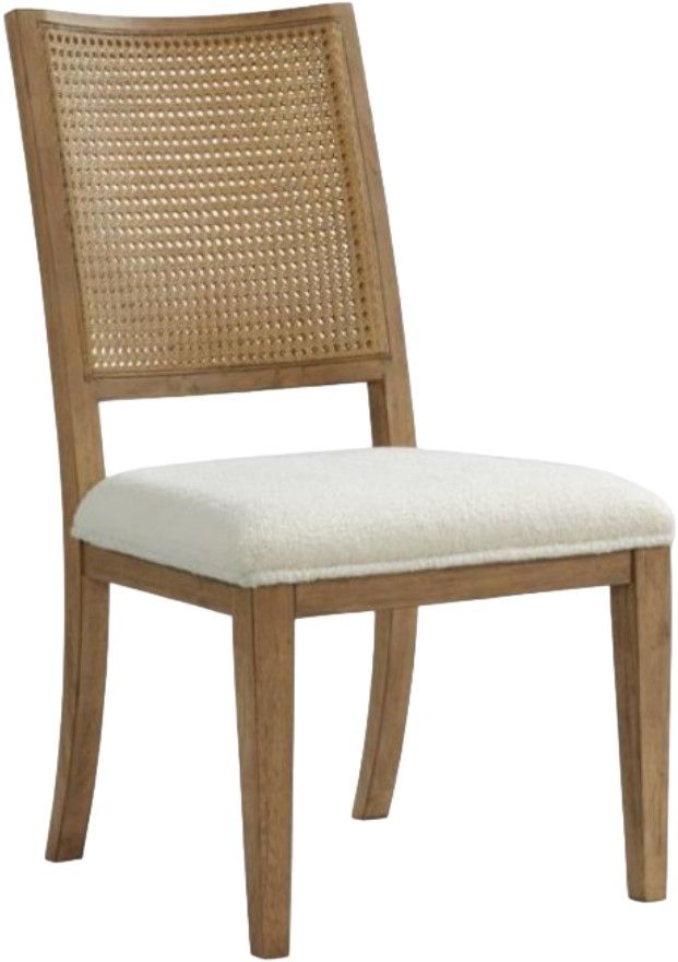 Riverside Furniture Bozeman 2-Piece Beige/Toasted Almond Cane Back Dining Side Chair Set-1