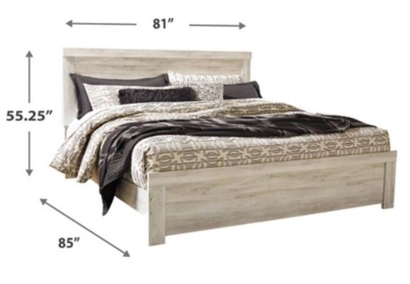 Signature Design by Ashley® Bellaby Whitewash King Panel Bed-2